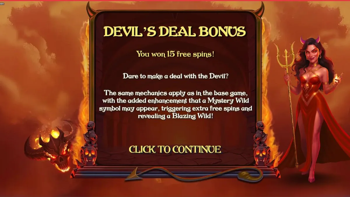 Tampilan visual slot Demon Queen dengan tema gothic dan lava